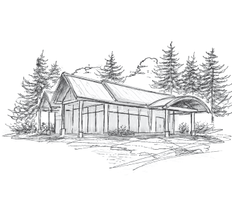 An artist sketch of the Foragers building